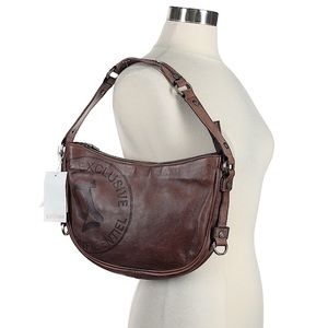 John Galliano Dior Brown Leather Crossbody Bag NWT